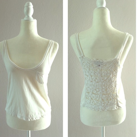 AEO white lace tank top 💎