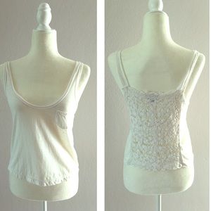 AEO white lace tank top 💎