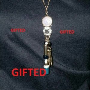 GIFTED***Tribal  Drop Necklace Goldtone ***GIFTED