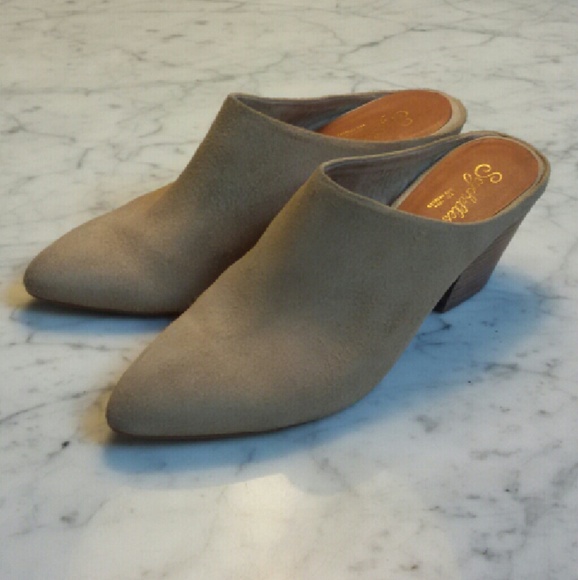 Tan Suede Mules 7.5