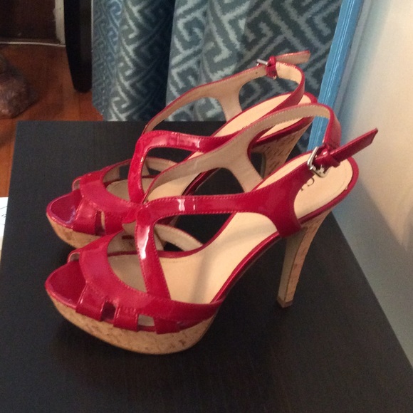 Guess Patent Leather Cork pumps .