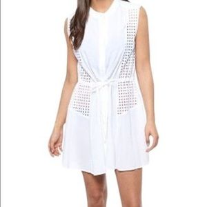 Shoshanna White Window Eyelet Beach Dress