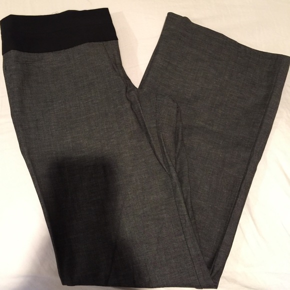 Express editor pant with wide waist band.