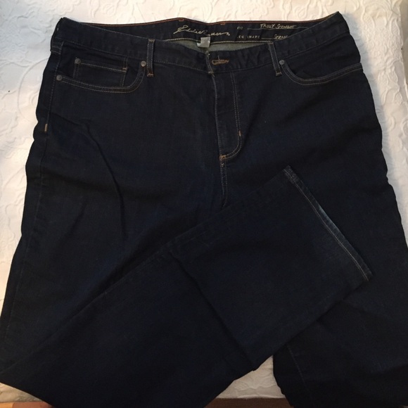Eddie Bauer Truly Straight dark denim jeans