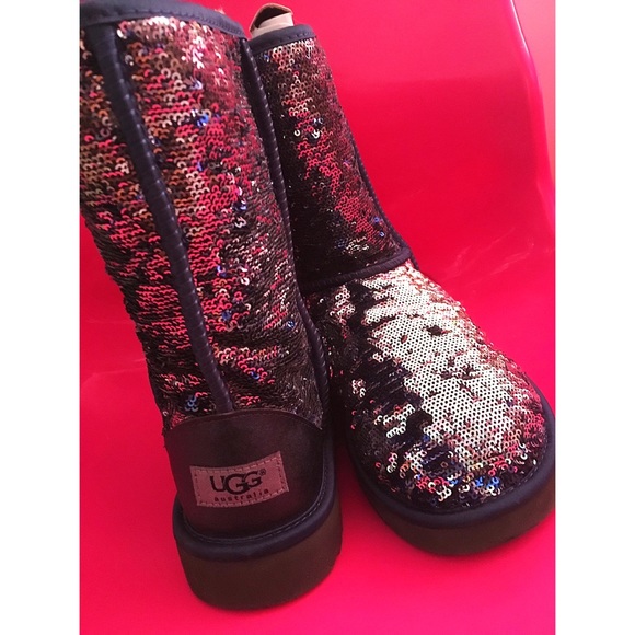Sparkly blue and silver Ugg boots size 10