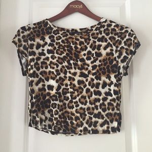 Leopard crop top