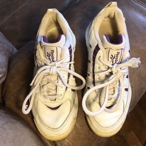 Reebok Sneakers size 5 1/2. White / Purple