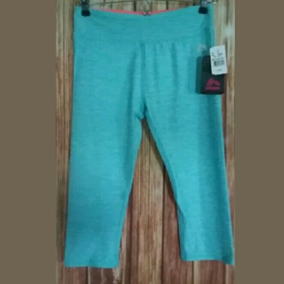 Reebok Medium Blue Stretch Youth Yoga capris