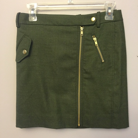 NWT army green J Crew skirt size 00