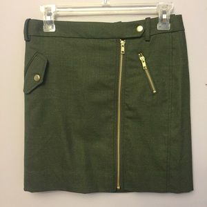 NWT army green J Crew skirt size 00