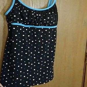 One piece bathing suit.