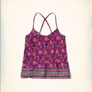 Never-worn floral Hollister tank top