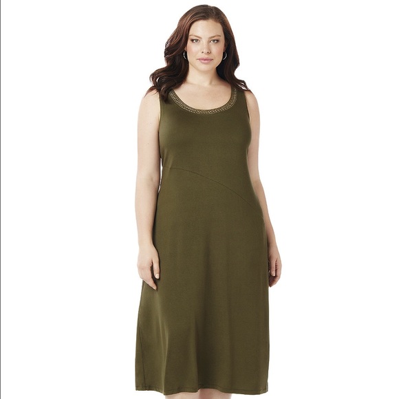 olive green plus size maxi dress