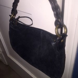 Genuine black suede Gap purse