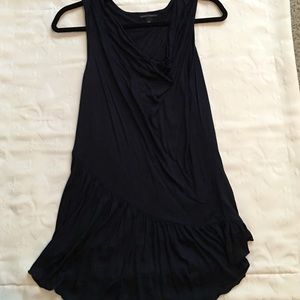 Navy Banana Republic ruffle tank
