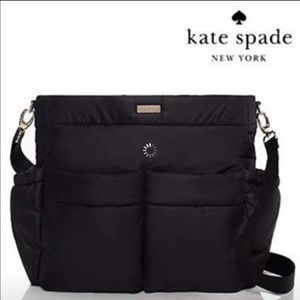 Kate Spade Black Nylon Diaper Bag "Holland Walk"