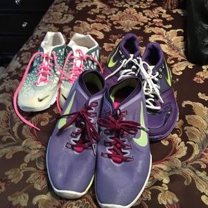 3 pairs of Nike training sneakers worn 2x's