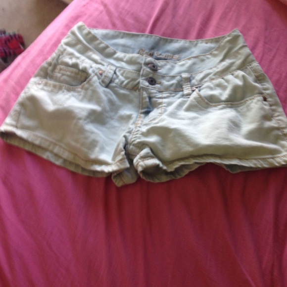 Light blue jean shorts