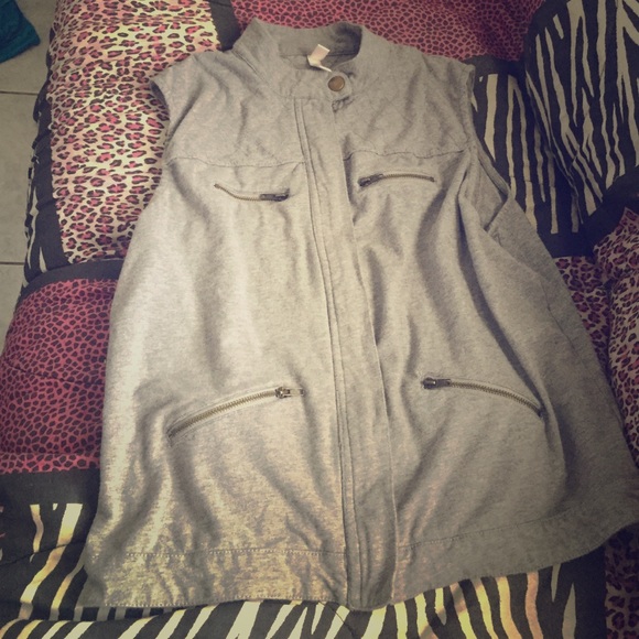 Gray sip up jacket