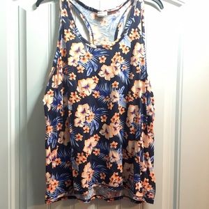 PINK Hawaiian floral tank top