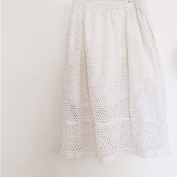 White Eyelet Madewell Skirt