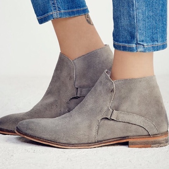Free People Summit Ankle Boots Distressed Sued