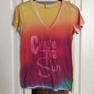 Tie dye v-neck tee