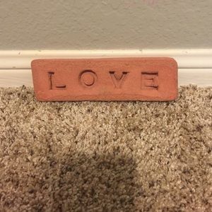 Brick love sign
