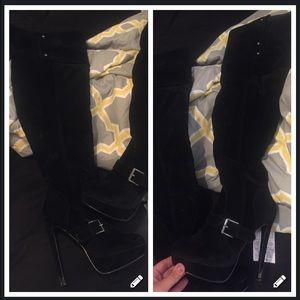 Over the knee heeled boots