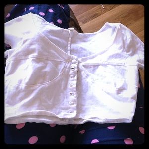 White crop top
