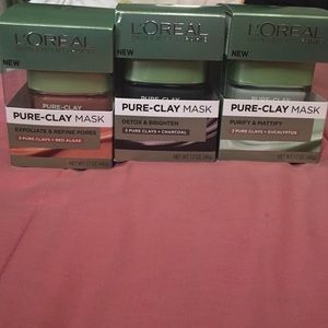 Loreal pure-clay masks bundle!