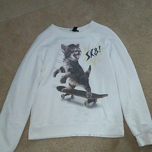 Cute white sweater from Forever 21