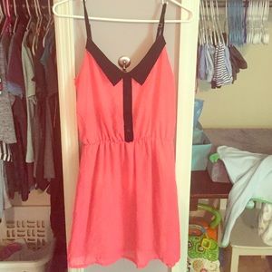 Pac-Sun collared peach dress
