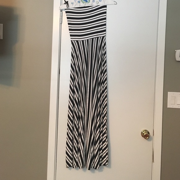 Felicity and COCO strapless stripe maxi dress