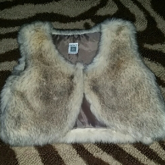 Girls faux fur vest