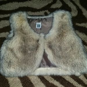 Girls faux fur vest