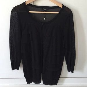 Talbots Sheer Tiered Cardigan