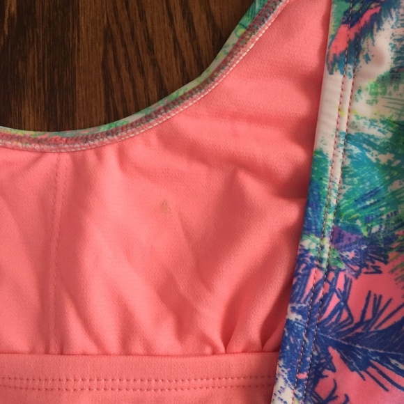 Xhilaration Bright Tropical Print 1 Piece Swimsuit - Picture 4 of 5