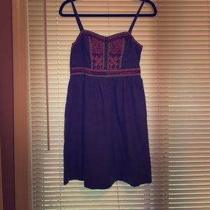 Cotton and linen spaghetti strap sundress