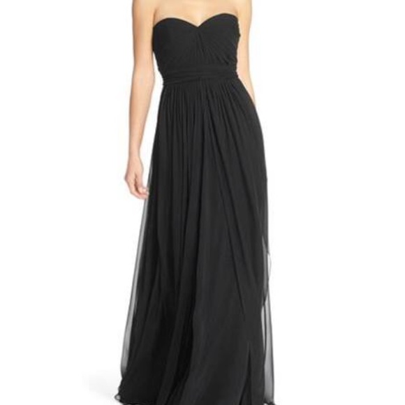 Jenny Yoo Black strapless dress!