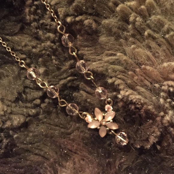 Pink floral necklace