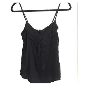Black ruffle spaghetti strap top