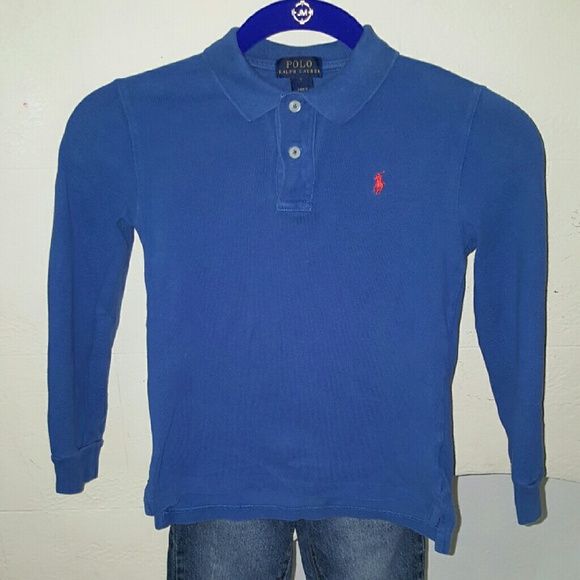 Long sleeve boys polo shirt