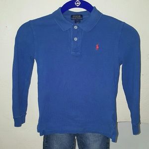 Long sleeve boys polo shirt
