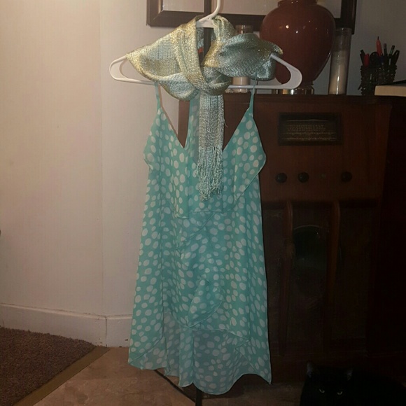 A beautiful tank blouse with scarf