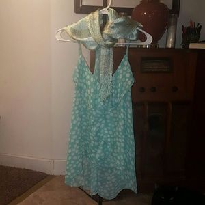 A beautiful tank blouse with scarf