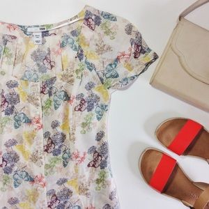 Colorful Butterfly Button Down Shirt