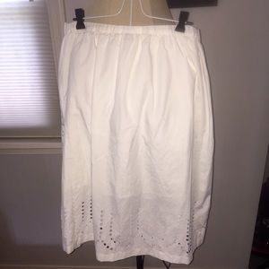 Long white cotton Gap skirt