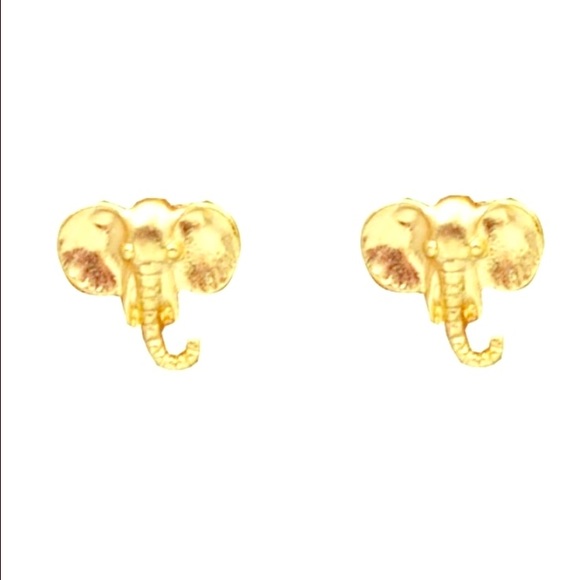 💋NEW 16k Gold Small Elephant Studs-GORGEOUS🐘✨