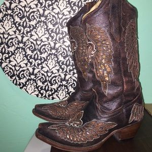 SALE!!-Corral Gold Sparkly Cowboy Boots